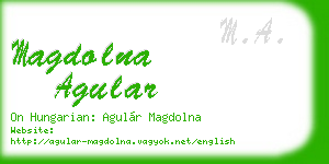 magdolna agular business card